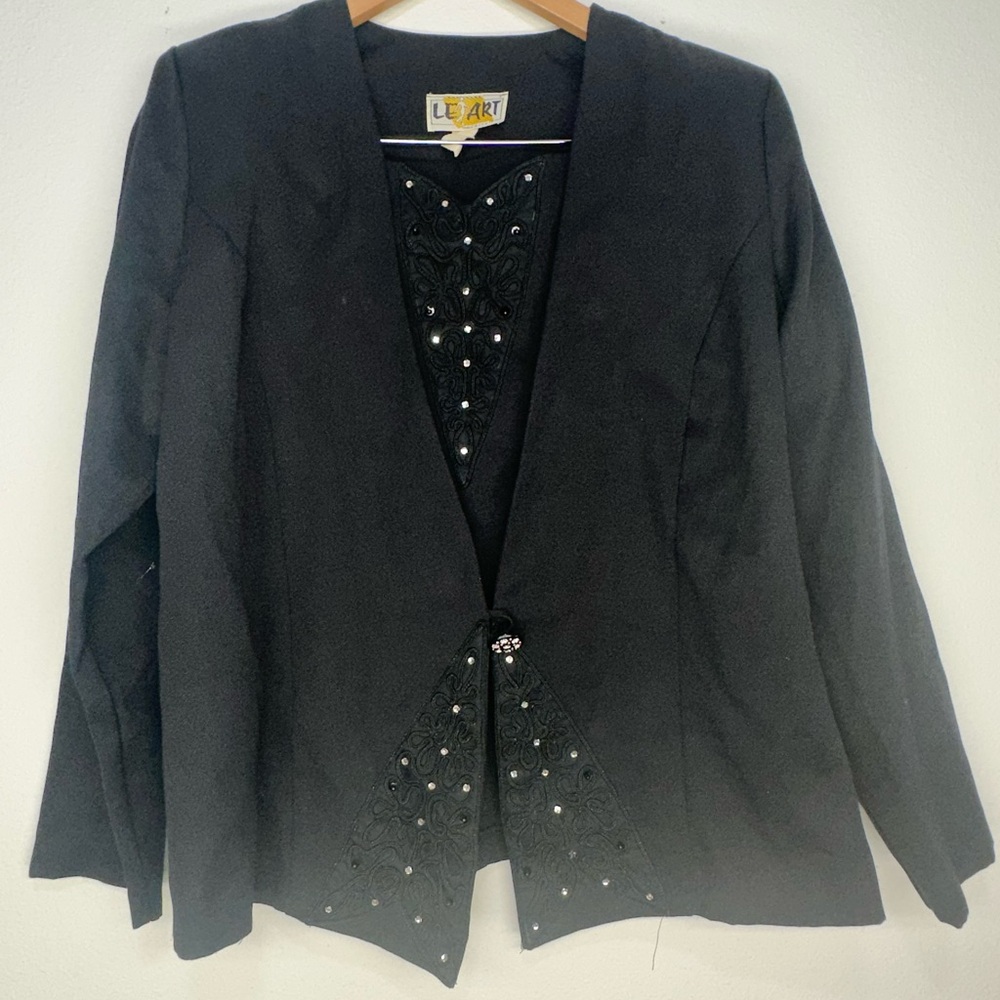 Vintage Le Art Black Women's Jacket size 16